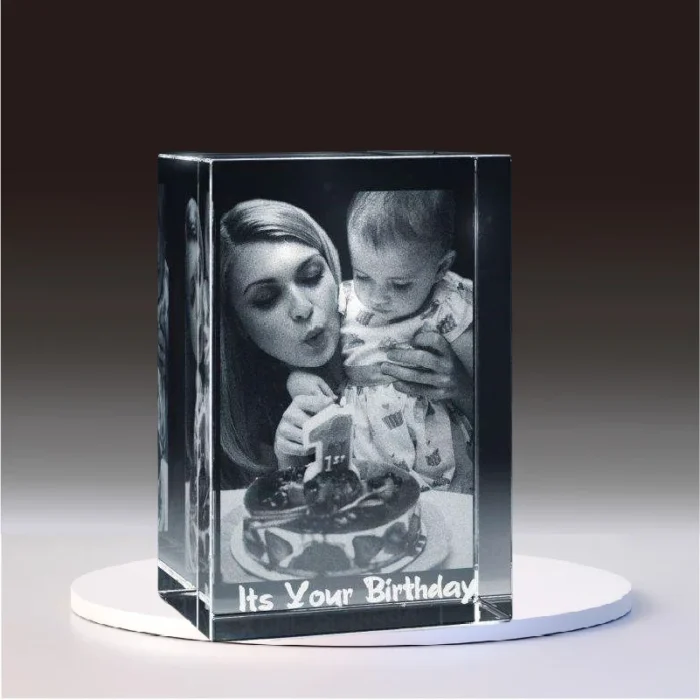 mycrystalgift 3D photo customized crystal gift cube birthday