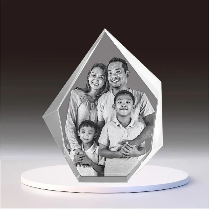 mycrystalgift iceberg crystal 3d photo crystal personalized family portrait